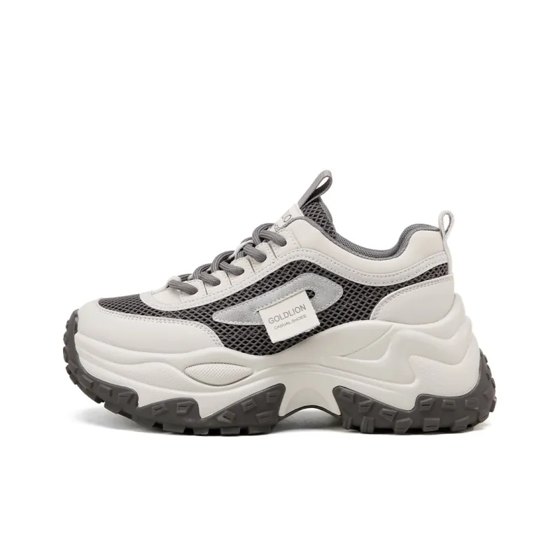 GOLDLION Cushioning And Breathable Low Top Chunky Sneakers Women's-7