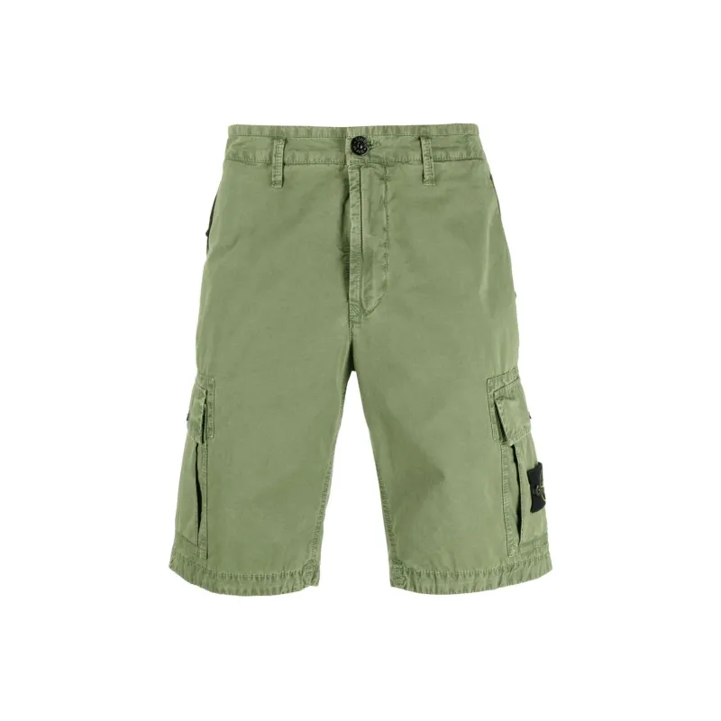 STONE ISLAND Cargo Shorts Men Green-0