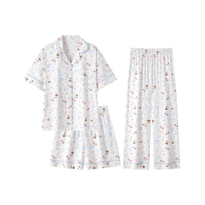 XIAFENYAN Pajama Set Women's Apricot-0