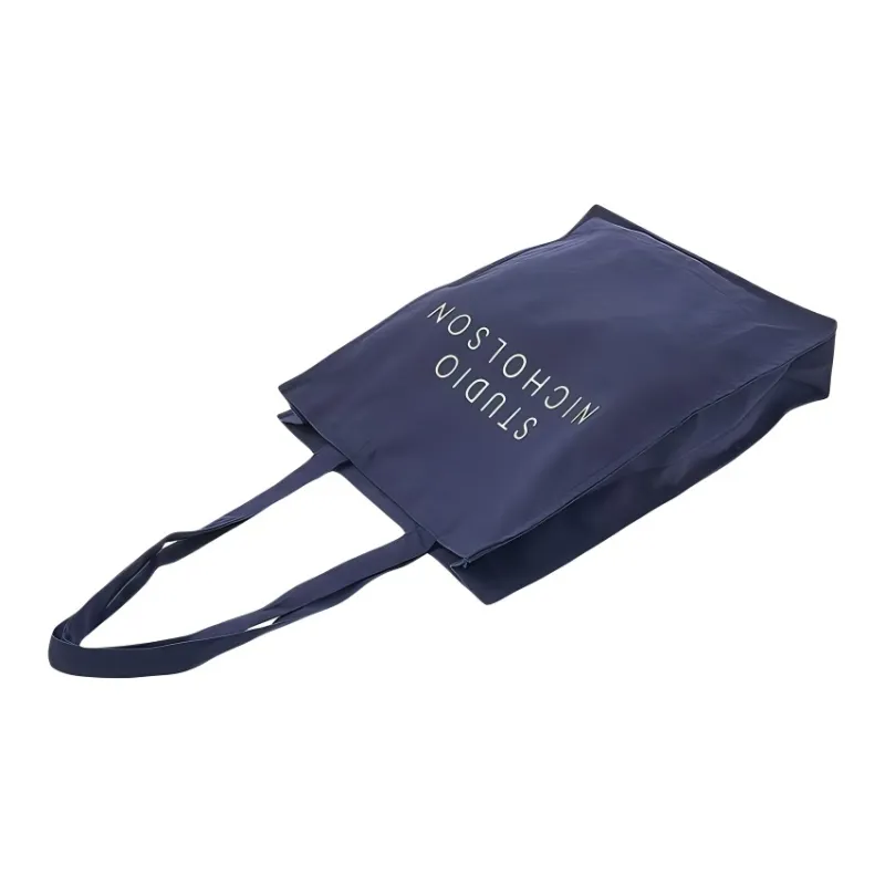 STUDIO NICHOLSON Cotton Tote Bag, Shopping Bag, Handbag, Shoulder Bag Trumpets Women's Dark Marine Blue-2
