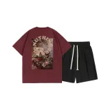 Clothing Set (Top in Burgundy+Pants in Black)