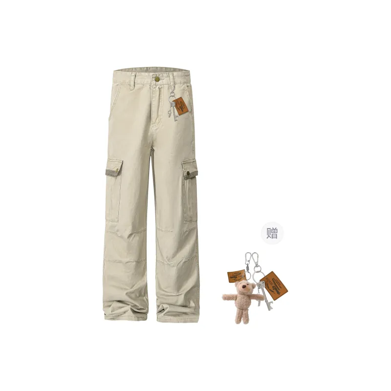 HOKLV Cargo Pants Unisex Light Green-0