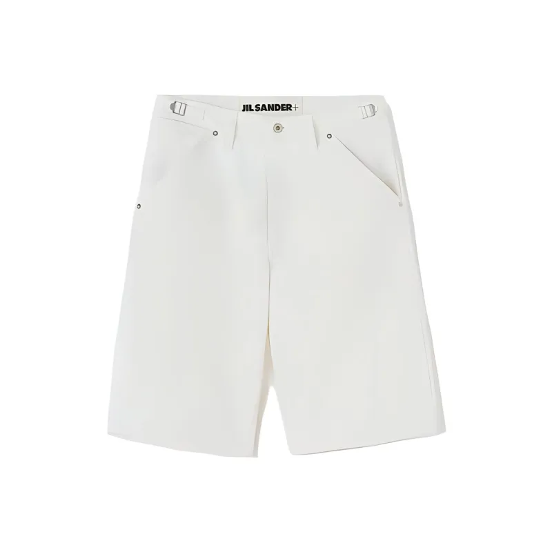 JIL SANDER + Logo Embroidered Denim Shorts-0