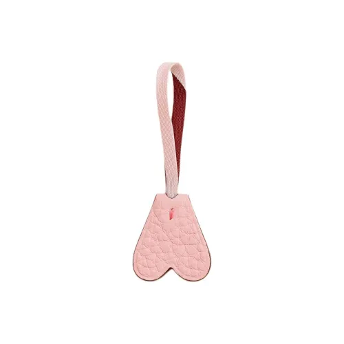 HERMES Taurillon Leather With Silk Bag Accessory Small Size Unisex Pink