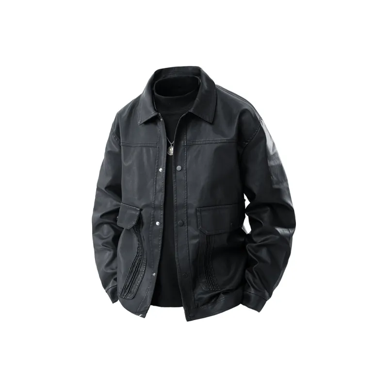 YZ Leather Jackets Unisex Black-0