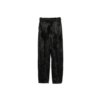 Mugler Moiré Velvet Trousers