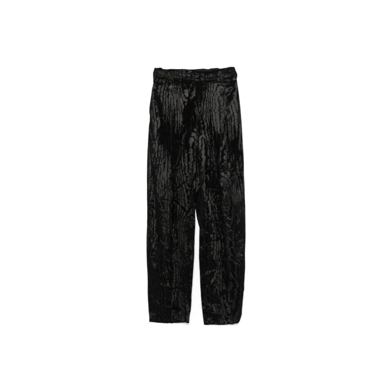 Mugler Moiré Velvet Trousers-0