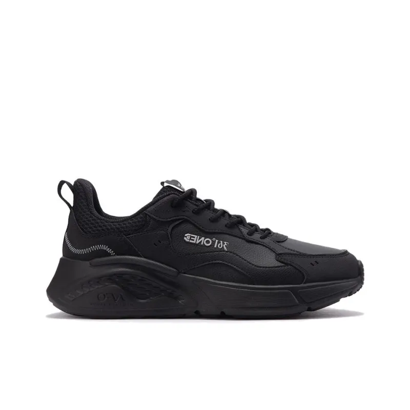361° Cushioned Slip Resistant Low Top Casual Shoes Men's Black Gray-1