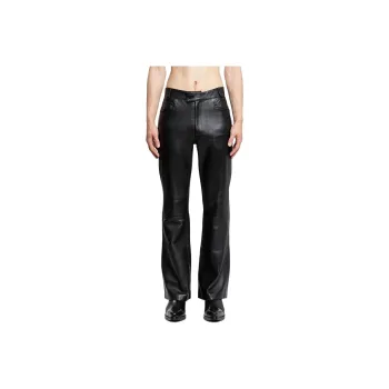 ERNEST W. BAKER Leather Flare leg Trousers