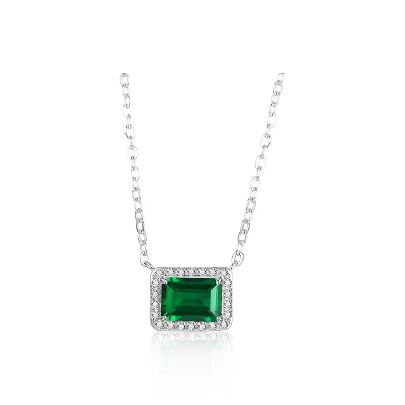 ATTAGEMS 925 Sterling Silver Artificial Gemstone Necklaces Women's-1