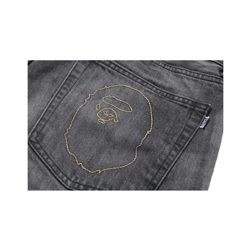 Bape High Tone Bleach Regular Fit Denim Pants-2