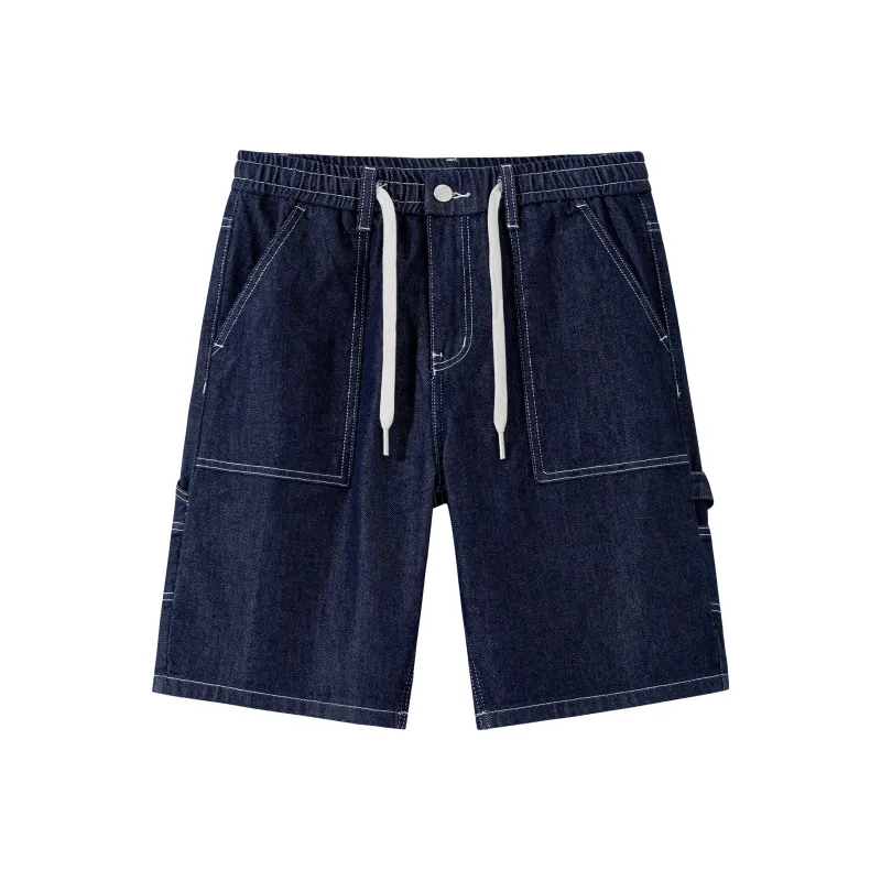 FAIRWHALE Denim Shorts Unisex Blue-0