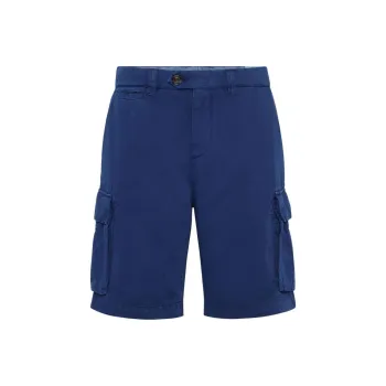 Brunello Cucinelli SS24 Cargo Shorts Men's Blue