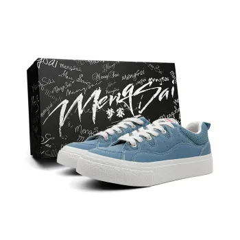 Mengsai Slip Resistant Cushioning Low Top Skateboard Shoes Men's Haze Blue