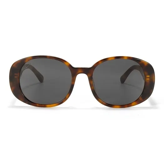 SHAWN LEE Plate Frame Oval Sunglasses Unisex-5