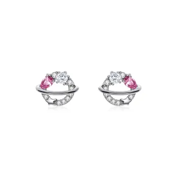 DOWER&HALL S925 Silver With Zircon Stud Earrings Women's