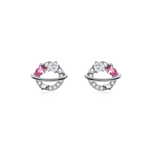 DOWER&HALL S925 Silver With Zircon Stud Earrings Women's