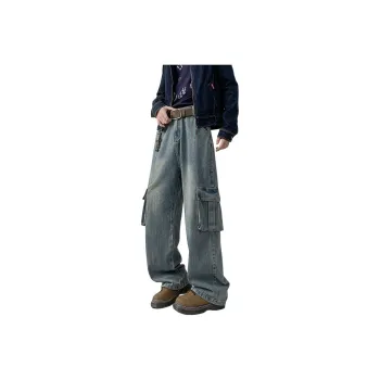 MIIOW Trend Party Series Jeans Unisex Vintage Blue