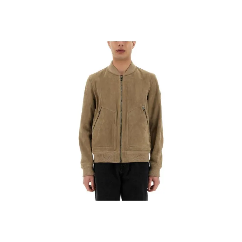 Belstaff Leather Jacket Men's Beige-0