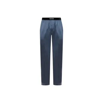TOM FORD Logo Waistband Satin Pajama Trousers