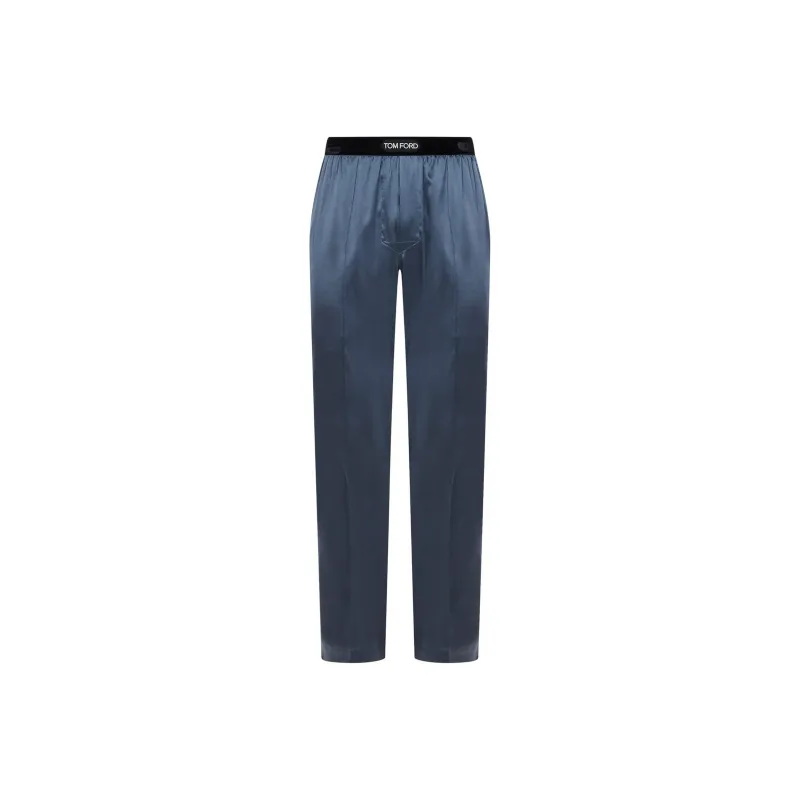 TOM FORD Logo Waistband Satin Pajama Trousers-0