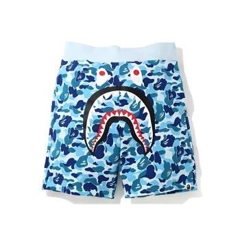 A BATHING APE Abc Camo Wgm Print Shark Sweatshorts