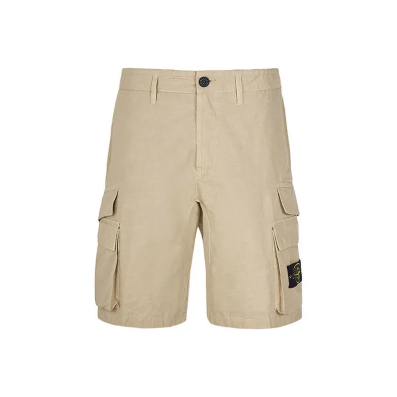 STONE ISLAND SS22 Cargo Shorts Men's Camel-0