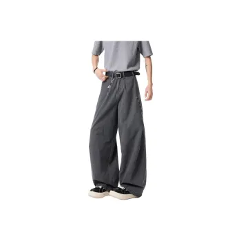 GROW DATE Casual Pants Unisex Gray