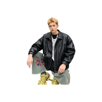 WARNING LIGHT Leather Jacket Unisex