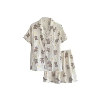 XIAFENYAN Pajama Set Women's Apricot