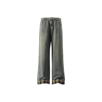 FASTFISH Jeans Unisex Yellow Mud Blue