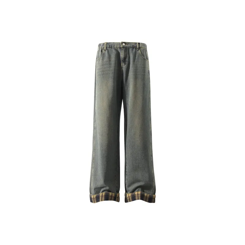 FASTFISH Jeans Unisex Yellow Mud Blue-0