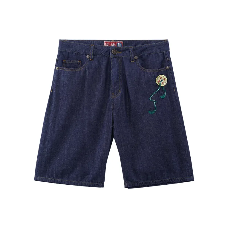 ONIARAI Denim Shorts Men Denim Blue-0