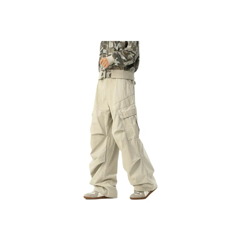Qnxeey Cargo Pants Unisex Black-10