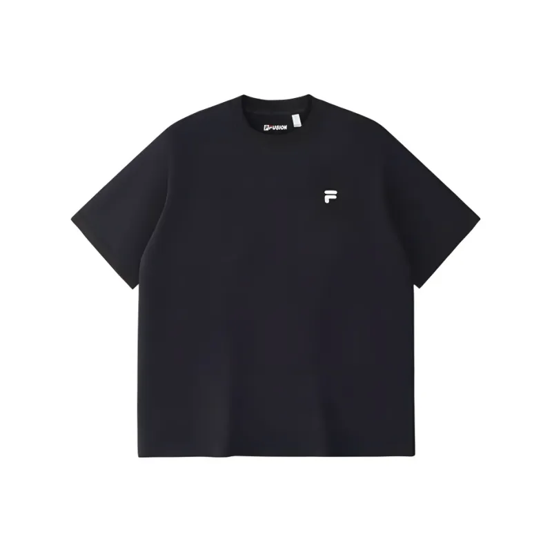 FILA FUSION LIFEQR T Shirt Unisex Jet Black BK-0