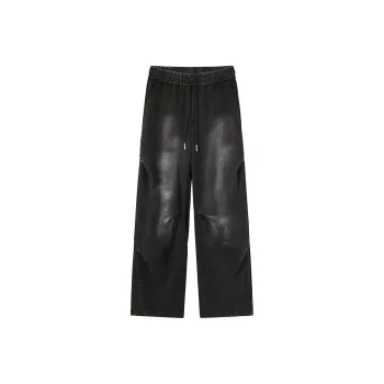 SIFLYTO Casual Pants Unisex Washed Black