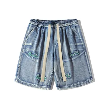BEENTRILL Denim Shorts Unisex Washed Blue
