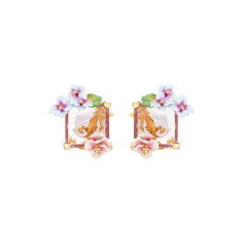 LES NEREIDES Gold Plated Earrings Women's Multicolor