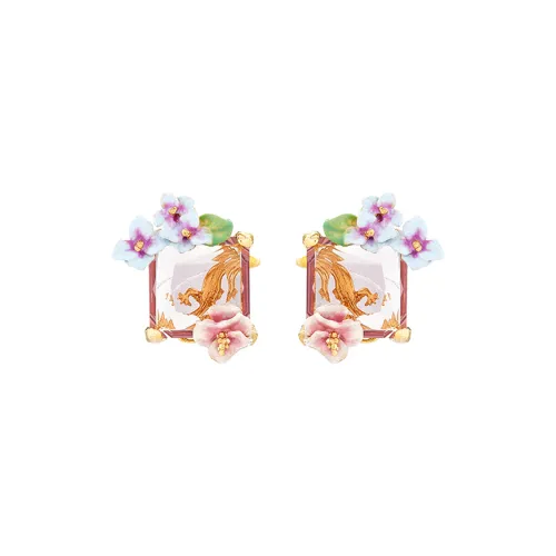 LES NEREIDES Gold Plated Earrings Women's Multicolor