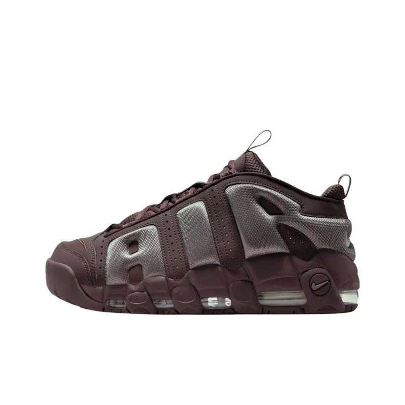 Nike Air More Uptempo Anti Slip Wear Resistant Mid Top Vintage Basketball Shoes Unisex Brown-0