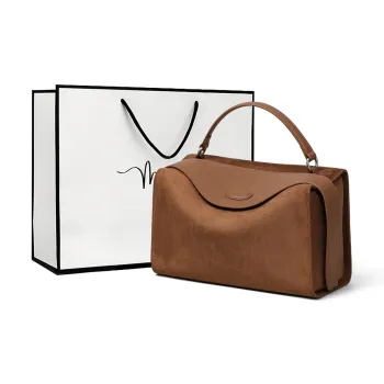 MILLIE'S Cow Leather Shoulder Bag, Crossbody Bag, Handbag Regular Women's Milk Tea Brown