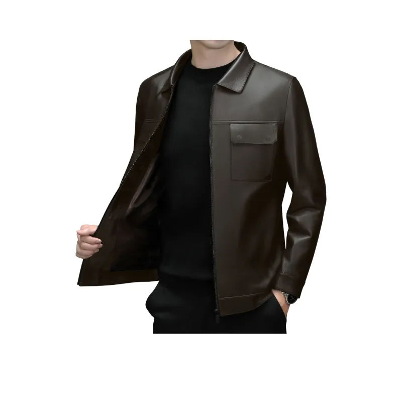 PIERRE CARDIN Leather Jacket Men's-4