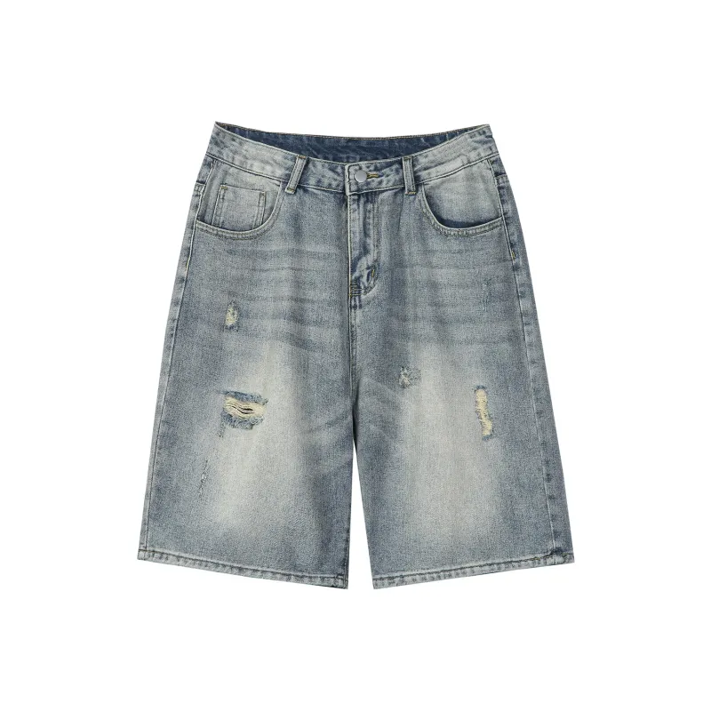 POINTLIMIT SS24 Denim Shorts Unisex Light Blue-0