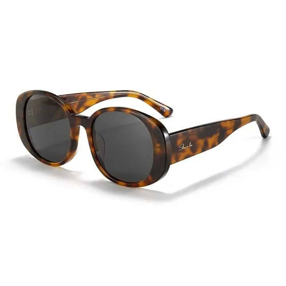 SHAWN LEE Plate Frame Oval Sunglasses Unisex-4