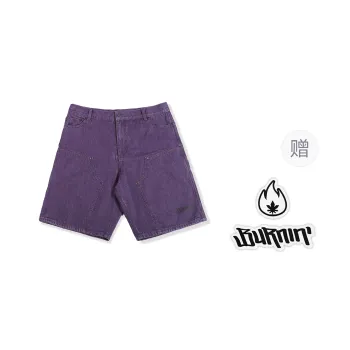 BURNIN Denim Shorts Unisex Purple