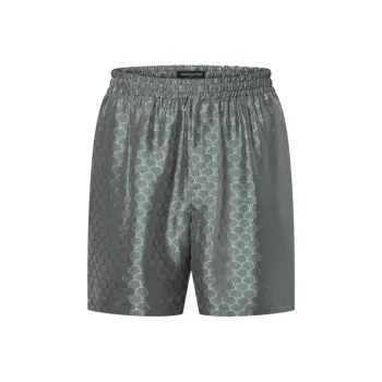 LOUIS VUITTON Drawstring Jacquard Silk Blend Shorts