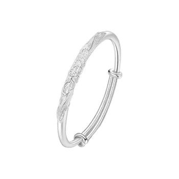 Yuanyanghuangjin 999 Fine Silver Bangles Women's