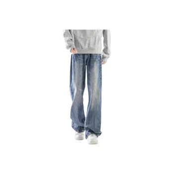 JUNGLE PANDA Jeans Unisex Black Gray Color