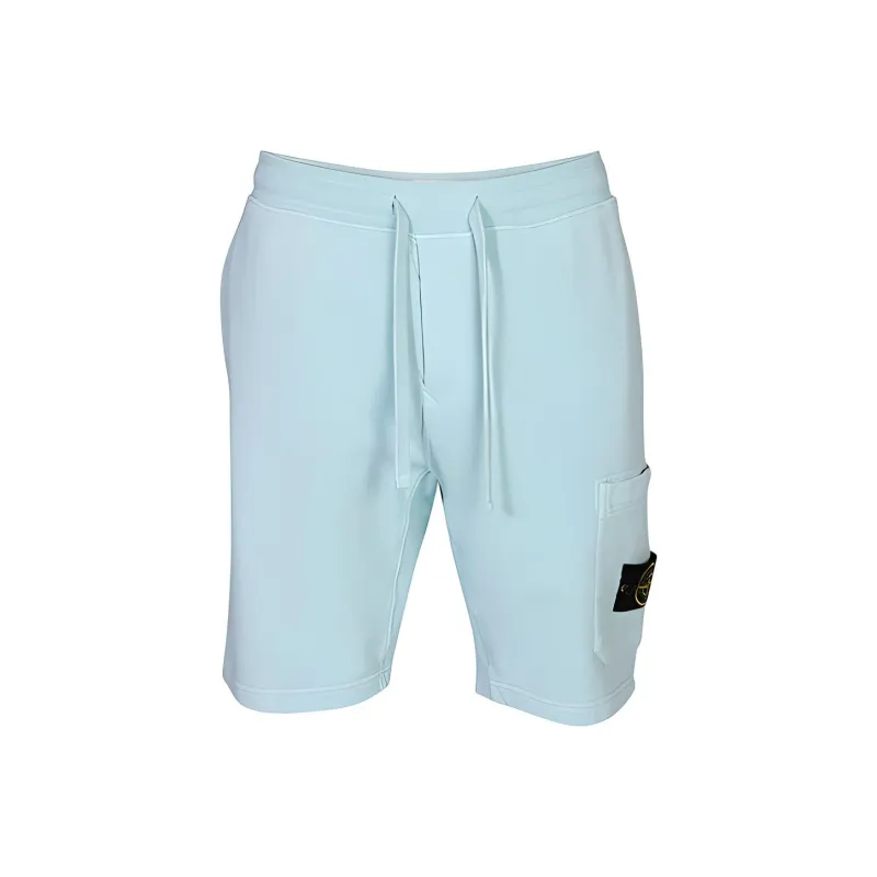 STONE ISLAND 64651 Cotton Fleece Garment Dyed Shorts-0