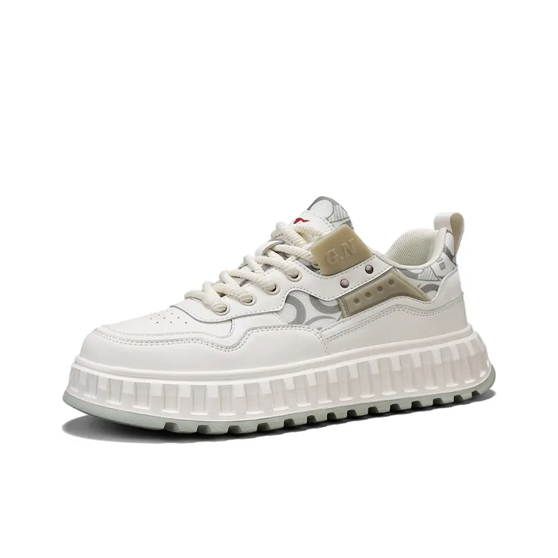 G.N.SHIJIA Slip Resistant, Abrasion Resistant, Breathable, Height Increasing Low Top Skateboard Shoes Men's-8